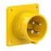 Zeige Details für CEE toestel-inbouw 4p  16A 110V 4h geel 70x70mm IP44 PCE Bild von CEE toestel-inbouw 4p  16A 110V 4h geel 70x70mm IP44 PCE