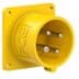 Zeige Details für CEE toestel-inbouw 4p  16A 110V 4h geel 60x60mm IP44 PCE Bild von CEE toestel-inbouw 4p  16A 110V 4h geel 60x60mm IP44 PCE