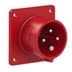 Zeige Details für CEE toestel-inbouw 4p  16A 400V 6h rood 70x70mm IP44 PCE Bild von CEE toestel-inbouw 4p  16A 400V 6h rood 70x70mm IP44 PCE