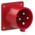 Zeige Details für CEE toestel-inbouw 4p  32A 400V 6h rood 75x75mm IP44 PCE Bild von CEE toestel-inbouw 4p  32A 400V 6h rood 75x75mm IP44 PCE