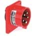 Toon details voor CEE toestel-inbouw 5p  32A 400V 6h rood 75x75 IP44 fasedraaier Bals Afbeelding van CEE toestel-inbouw 5p  32A 400V 6h rood 75x75 IP44 fasedraaier Bals