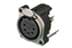 Toon details voor XLR chassis B 5p female PCB-V zwart front Afbeelding van XLR chassis B 5p female PCB-V zwart front