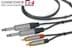 Toon details voor audiokabel zwart 2x Jack 6,3mm mono nikkel>2x RCA M verguld 3,0m REAN Afbeelding van audiokabel zwart 2x Jack 6,3mm mono nikkel>2x RCA M verguld 3,0m REAN
