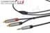Toon details voor Y-kabel zwart Jack 3,5mm stereo nikkel > 2x RCA M verguld 3,0m REAN Afbeelding van Y-kabel zwart Jack 3,5mm stereo nikkel > 2x RCA M verguld 3,0m REAN