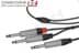 Toon details voor Y-kabel zwart Jack 6,3mm stereo > 2x Jack 6,3mm mono nikkel 1,5m REAN Afbeelding van Y-kabel zwart Jack 6,3mm stereo > 2x Jack 6,3mm mono nikkel 1,5m REAN