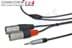 Toon details voor Y-kabel zwart Jack 3,5mm stereo > 2x XLR male nikkel 3,0m REAN Afbeelding van Y-kabel zwart Jack 3,5mm stereo > 2x XLR male nikkel 3,0m REAN