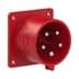 Zeige Details für CEE toestel-inbouw 5p  32A 400V 6h rood 75x75mm IP44 PCE Bild von CEE toestel-inbouw 5p  32A 400V 6h rood 75x75mm IP44 PCE