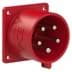 Zeige Details für CEE toestel-inbouw 5p  32A 400V 6h rood 70x70mm IP44 PCE Bild von CEE toestel-inbouw 5p  32A 400V 6h rood 70x70mm IP44 PCE
