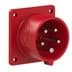 Zeige Details für CEE toestel-inbouw 5p  16A 400V 6h rood 70x70mm IP44 PCE Bild von CEE toestel-inbouw 5p  16A 400V 6h rood 70x70mm IP44 PCE