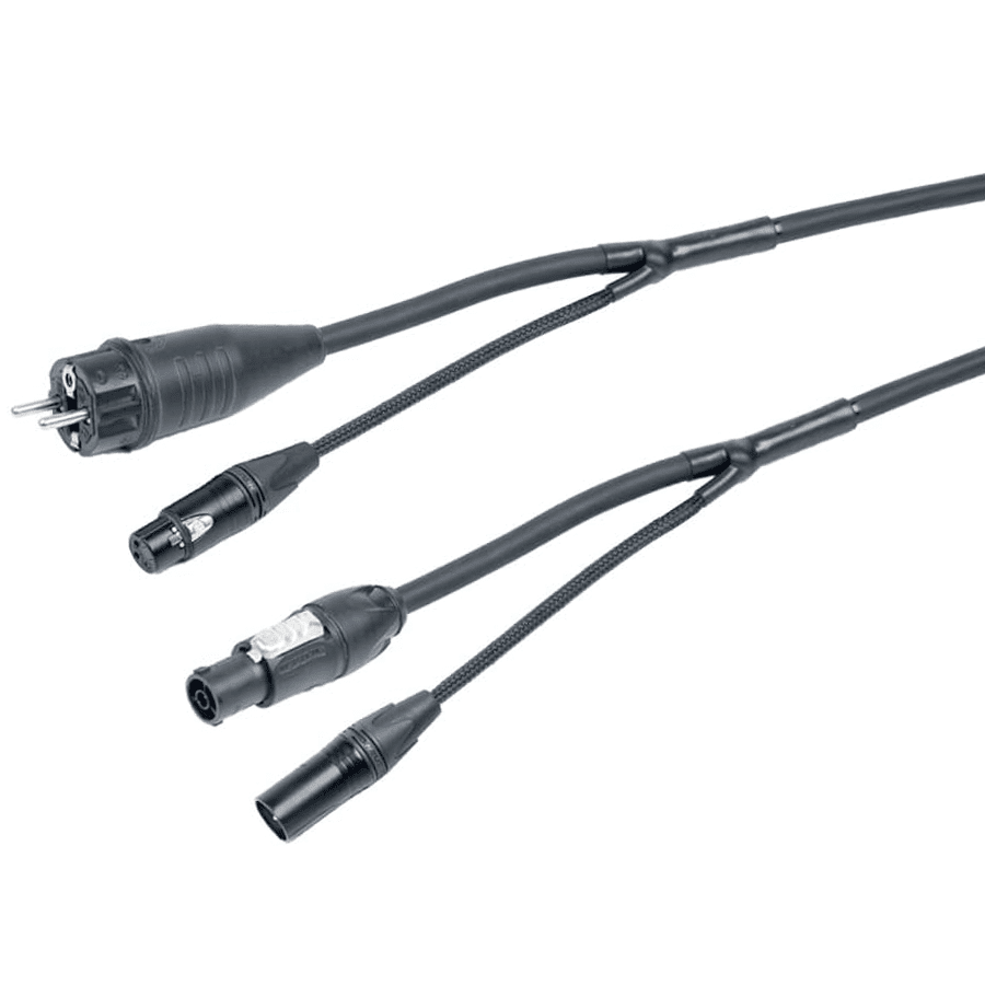 Picture for category combi Audio XLR 3 Schuko > powerCON TOP