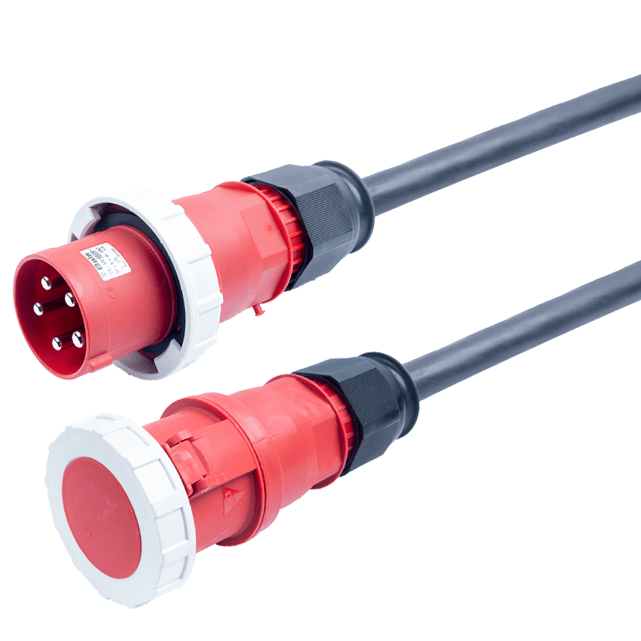 Bild für Kategorie CEE 125A 400V 5p rood Bals verlengkabel