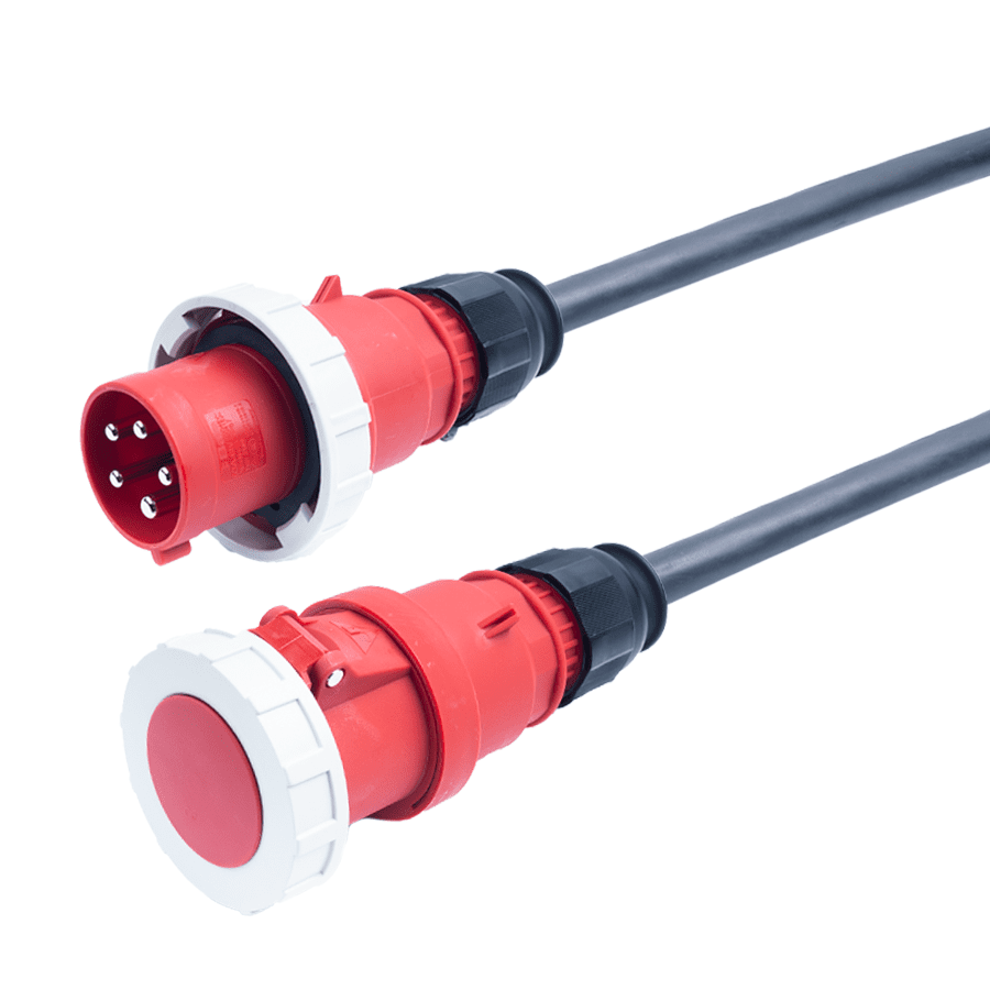 Bild für Kategorie CEE 63A 400V 5p rood Bals verlengkabel