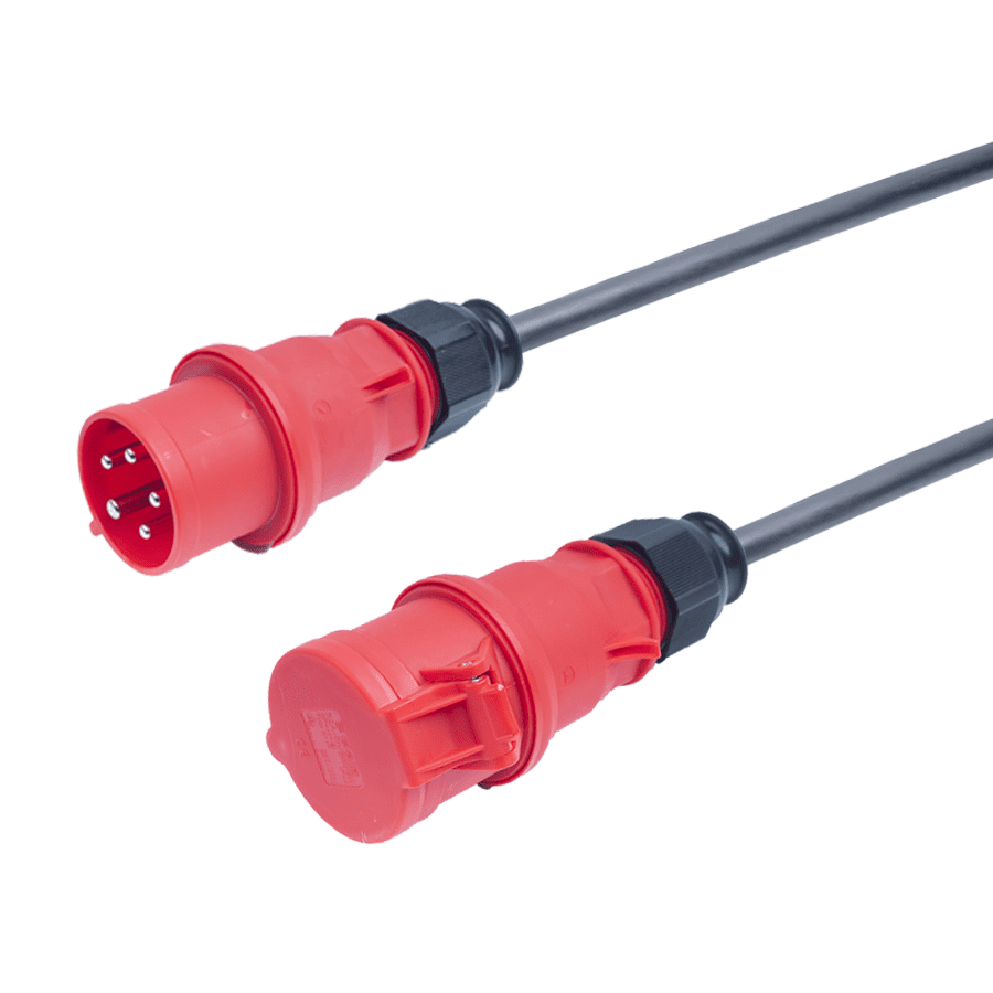 Bild für Kategorie CEE 16A 400V 5p rood Bals verlengkabel