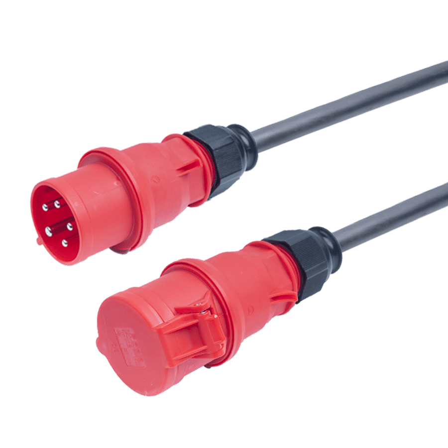 Bild für Kategorie CEE 32A 400V 5p rood Bals verlengkabel