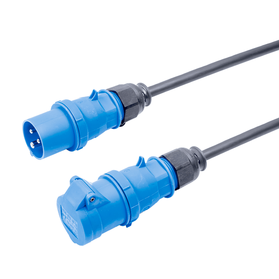 Bild für Kategorie CEE 16A 250V 3p blauw Bals verlengkabel