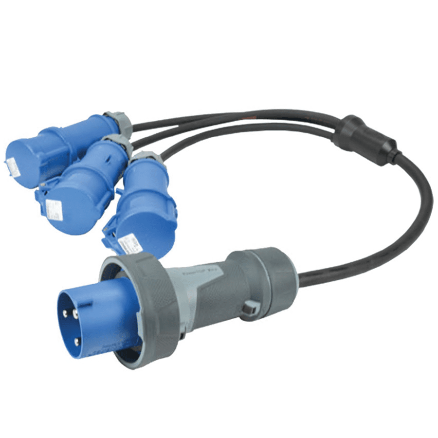 Bild für Kategorie Y-splitter 3 pin 16A 250V 3weg