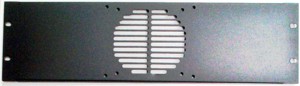 Bild von frontplaat 19inch 3HE-U gaten voor 1x fan 120x120 staal zwart