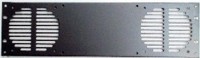 Bild von frontplaat 19inch 3HE-U gaten voor 2x fan 120x120 staal zwart