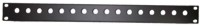 Bild von frontplaat 19inch 1HE-U gaten 16x BNC staal zwart