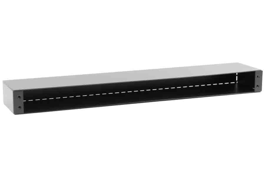 Bild von coverbox 1HE d=88mm blind aluminium zwart (voor 19inch frontplaat)