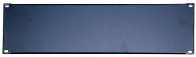 Picture of frontplaat 19inch 3HE-U blind staal zwart