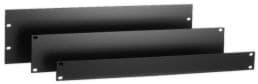 Picture of frontplaat 19inch 4HE vlak blind staal zwart