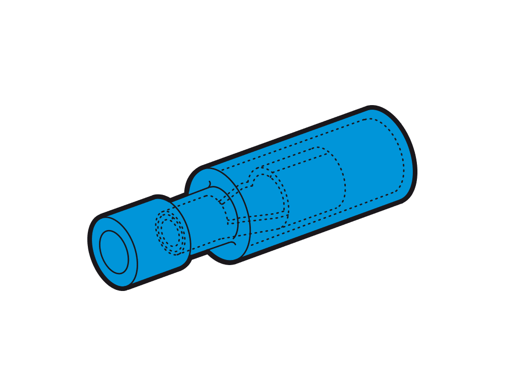 Picture of rondsteker female geisoleerd 1.5-2.5mm2 blauw D5mm PA6.6 VPE100