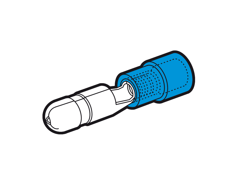 Picture of rondsteker male geisoleerd 1.5-2.5mm2 blauw D5mm PC-V0 VPE100