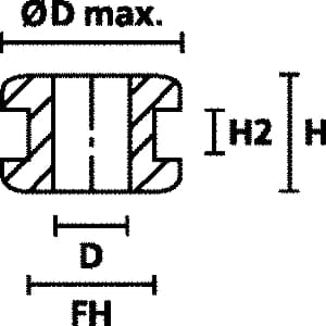 Bild von doorvoertule zwart HV1280