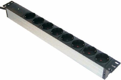 Picture of PDU 19inch in:Schuko-2,0m uit:8xShuko met LED