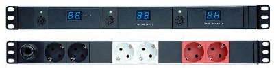 Picture of PDU 19inch in:CEE 5p 16A+3,0m uit:6C19+3FUSE+3AMP+3LED