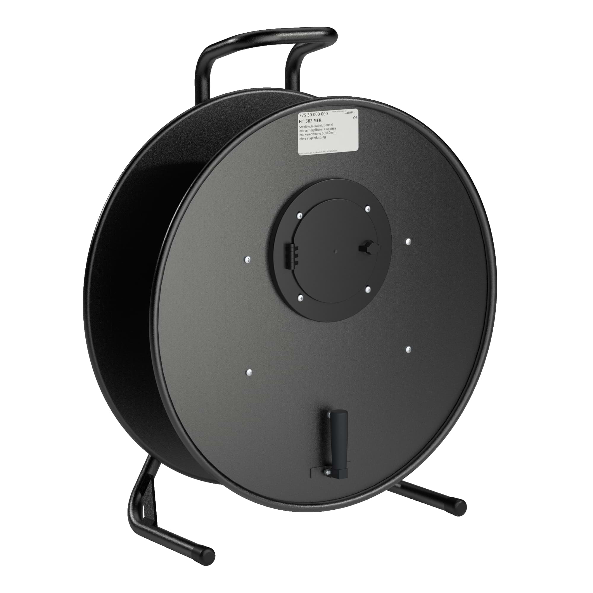 Afbeelding van haspel HT582 metaal met klapdeur zwart