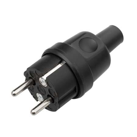 Picture of stekker randaarde volrubber Industrie zwart compact 342 AVA