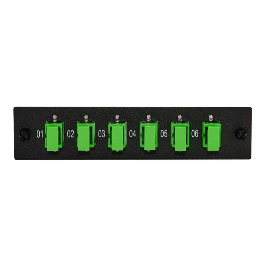 Picture of LGX inzetplaat 6x SCA-SCA 10G SingleMode OS2 Simplex Green