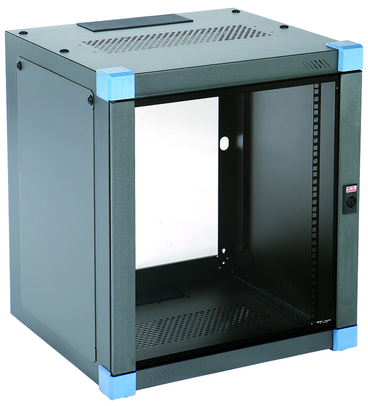 Picture of wandkast 19inch 12HE D500 EASYrack met glasdeur