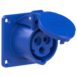 Bild von CEE wcd-inbouwRecht 3p  16A 230V 6h blauw 70x70mm IP44 PCE