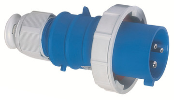 Picture of CEE steker 3p  16A 230V 6h blauw IP67 Bals QuickConnect