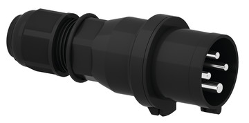 Picture of CEE steker 4p  16A 400V 6h zwart IP44 Bals EVENT QuickConnect
