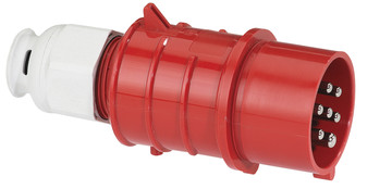 Picture of CEE steker 7p  16A 400V 6h rood IP44 Bals