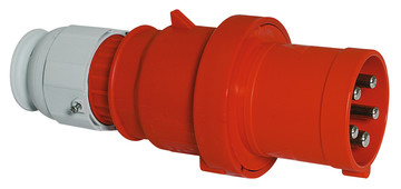 Picture of CEE steker 5p  63A 400V 6h rood IP44 Bals schroef