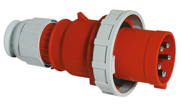 Picture of CEE steker 5p  63A 400V 6h rood IP67 Bals QuickConnect