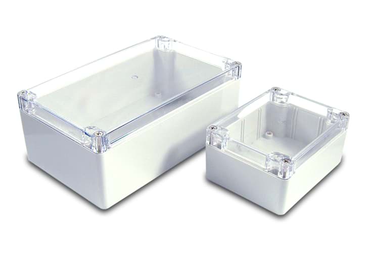Bild von behuizing kunststof  115x 65x 40mm polycarbonaat lichtgrijs-clear IP65