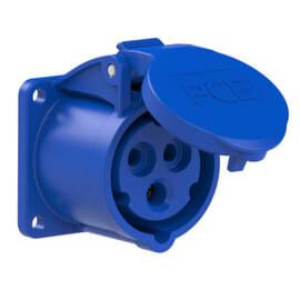 Bild von CEE wcd-inbouwRecht 3p  16A 230V 6h blauw 55x55mm IP44 PCE