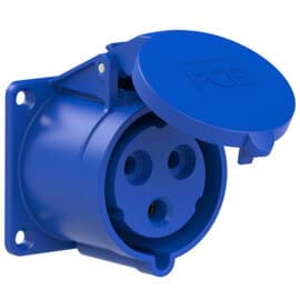 Bild von CEE wcd-inbouwRecht 3p  32A 230V 6h blauw 70x70mm IP44 PCE