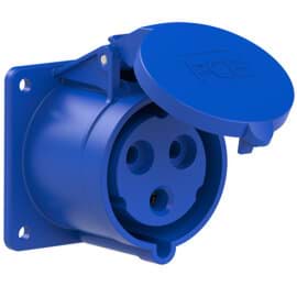 Bild von CEE wcd-inbouwRecht 3p  32A 230V 6h blauw 75x75mm IP44 PCE