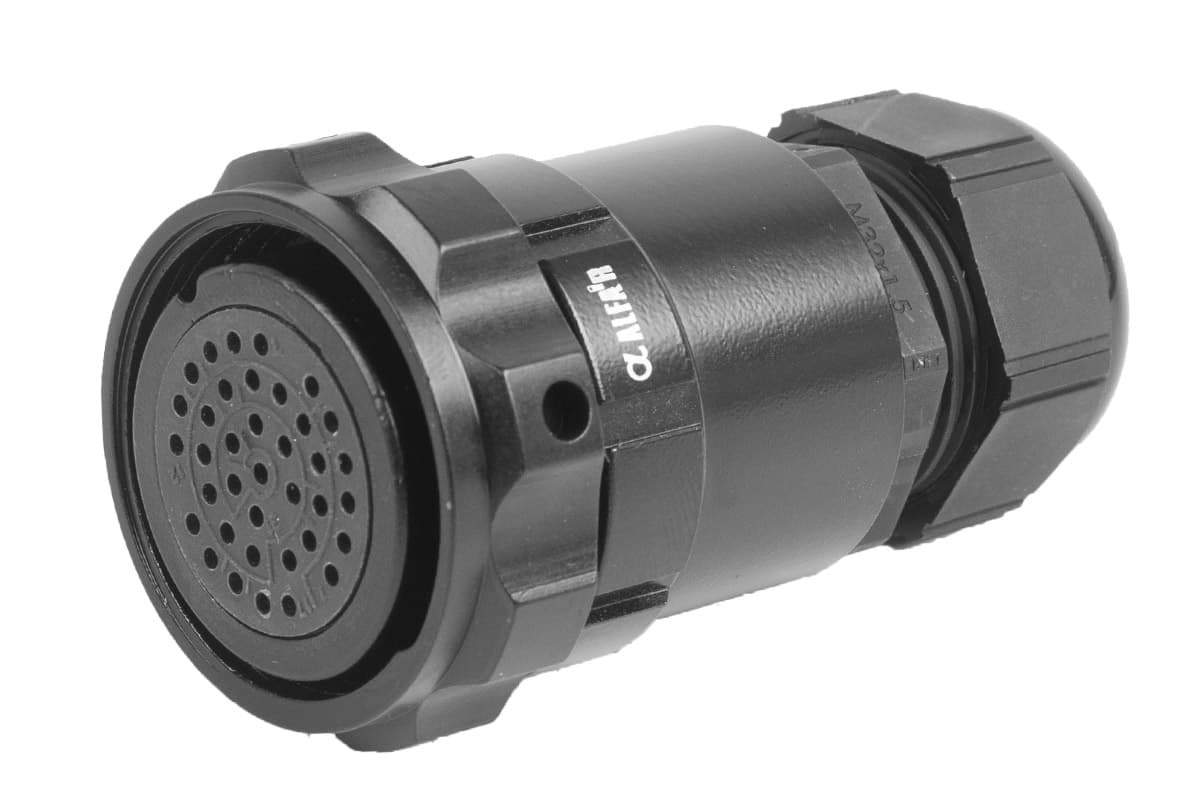 Picture of cable connector with nut 337P female d7-15 black
