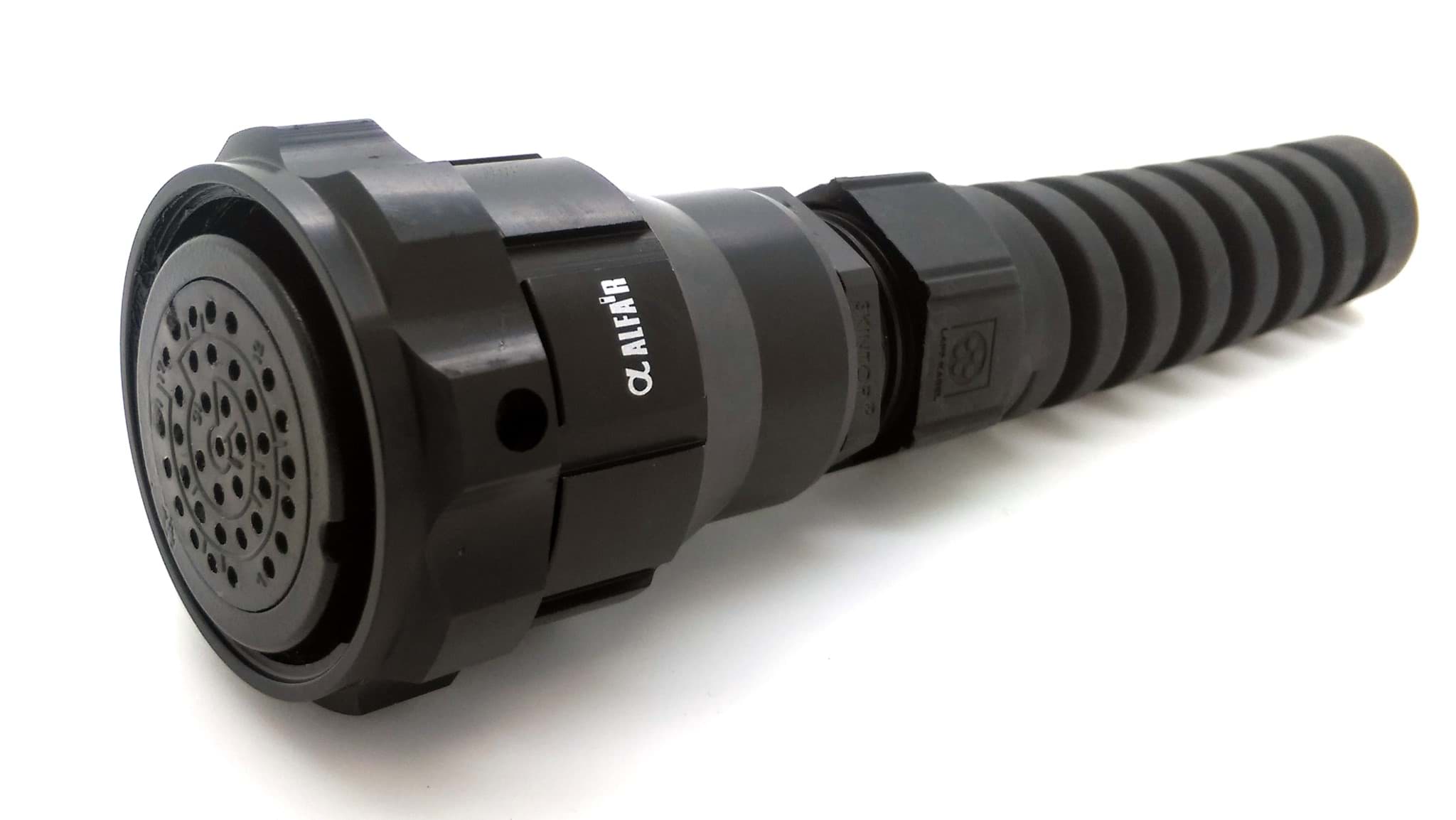 Picture of cable connector with nut 337P female d9-17 spiral M25 black