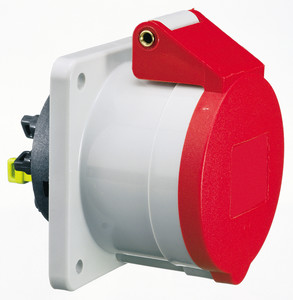 Picture of CEE wcd-inbouwRecht 4p  16A 400V 6h rood 72x65mm IP44 Bals QuickConnec