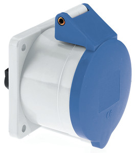 Picture of CEE wcd-inbouwRecht 3p  32A 230V 6h blauw 75x75mm IP44 Bals schroef