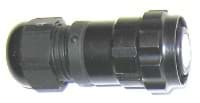 Picture of cable connector with nut 14V female d4.5-10 black